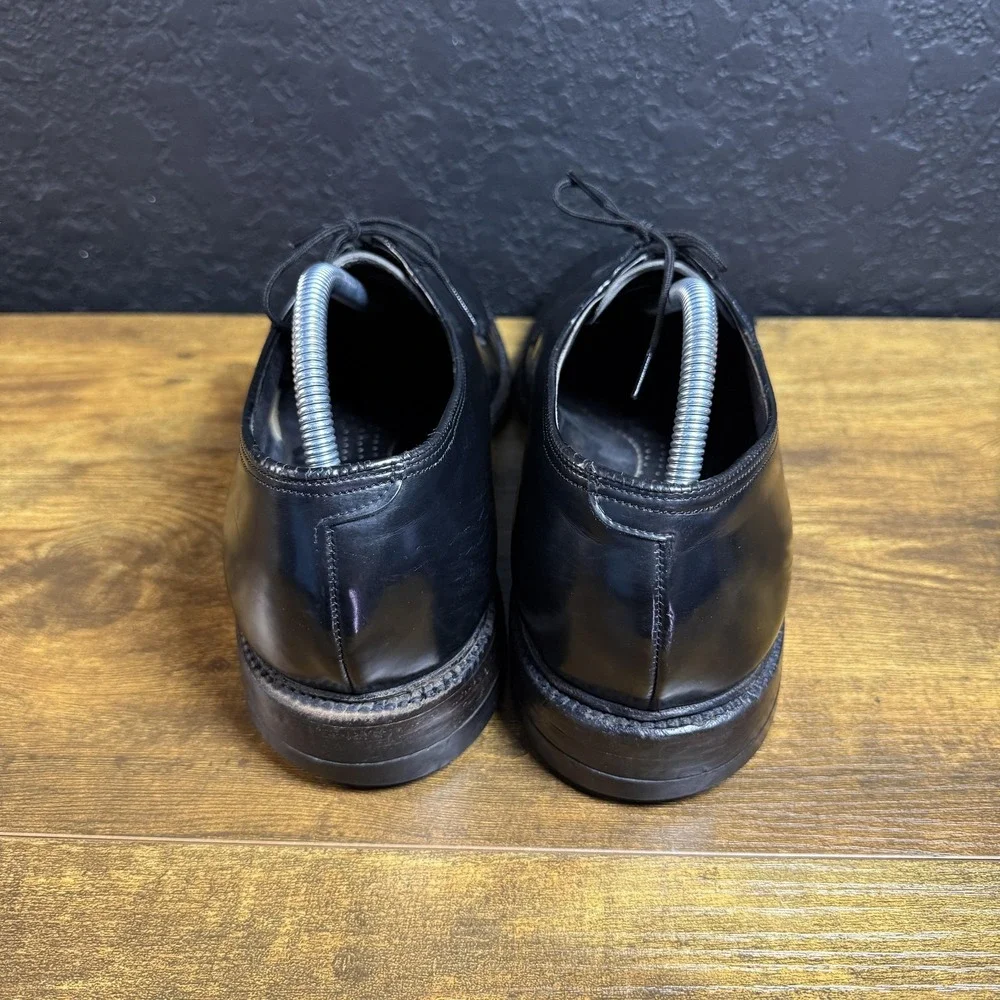 Topflite Corfam Military Black Synthetic Leather Derby Dress Shoes Mens 11